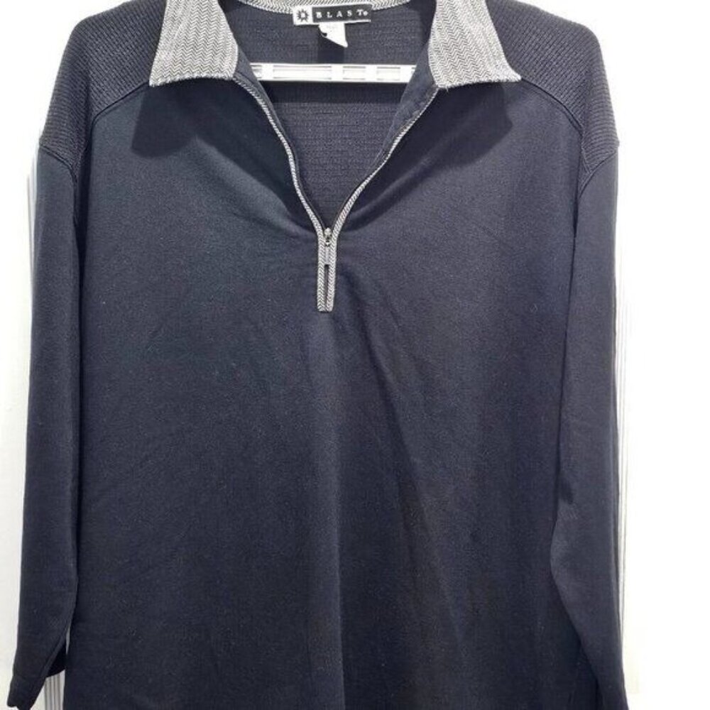 Power BLAST Women's Plus Blue Fleece Sweater 1X – 1/4 Zip
